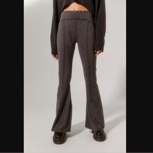 Urban Outfitters Washed Black Out From Under Aria Seamed Flared Pant Size S